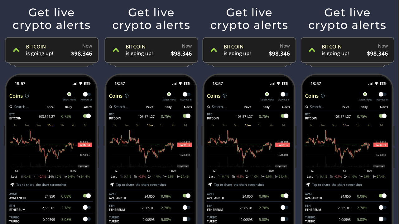 Tangkapan layar aplikasi Coin Push: Crypto Alerts 1