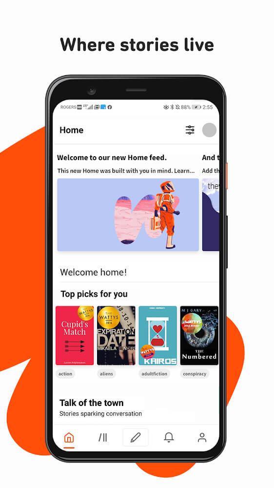 Wattpad app screenshot 2