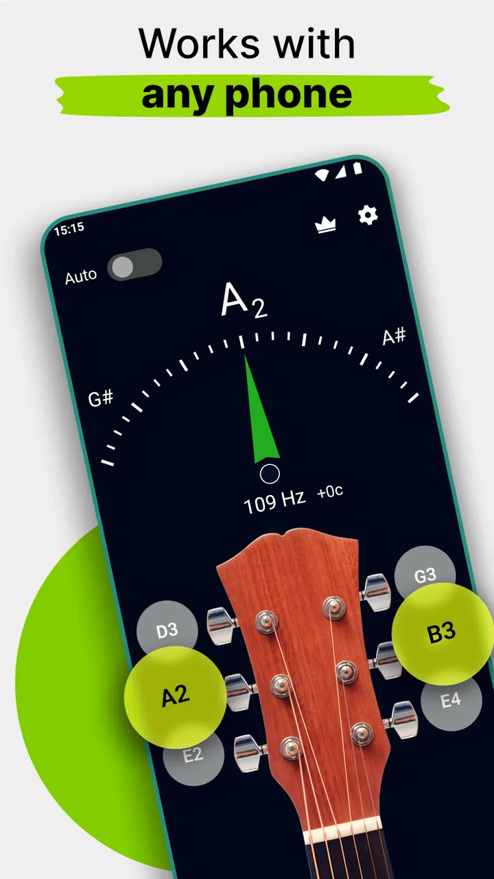 Capture d'écran 2 de l'application Guitar Tuner ZipoApps