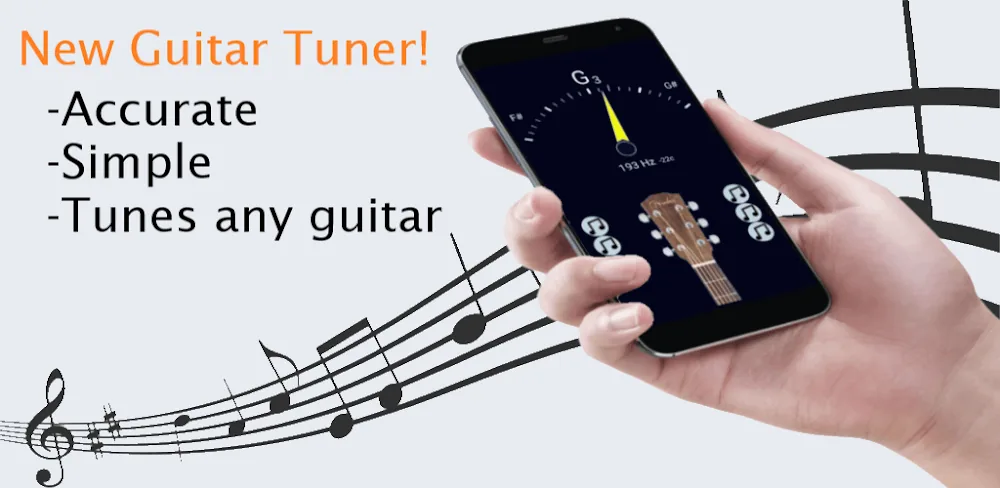 Capture d'écran 1 de l'application Guitar Tuner ZipoApps