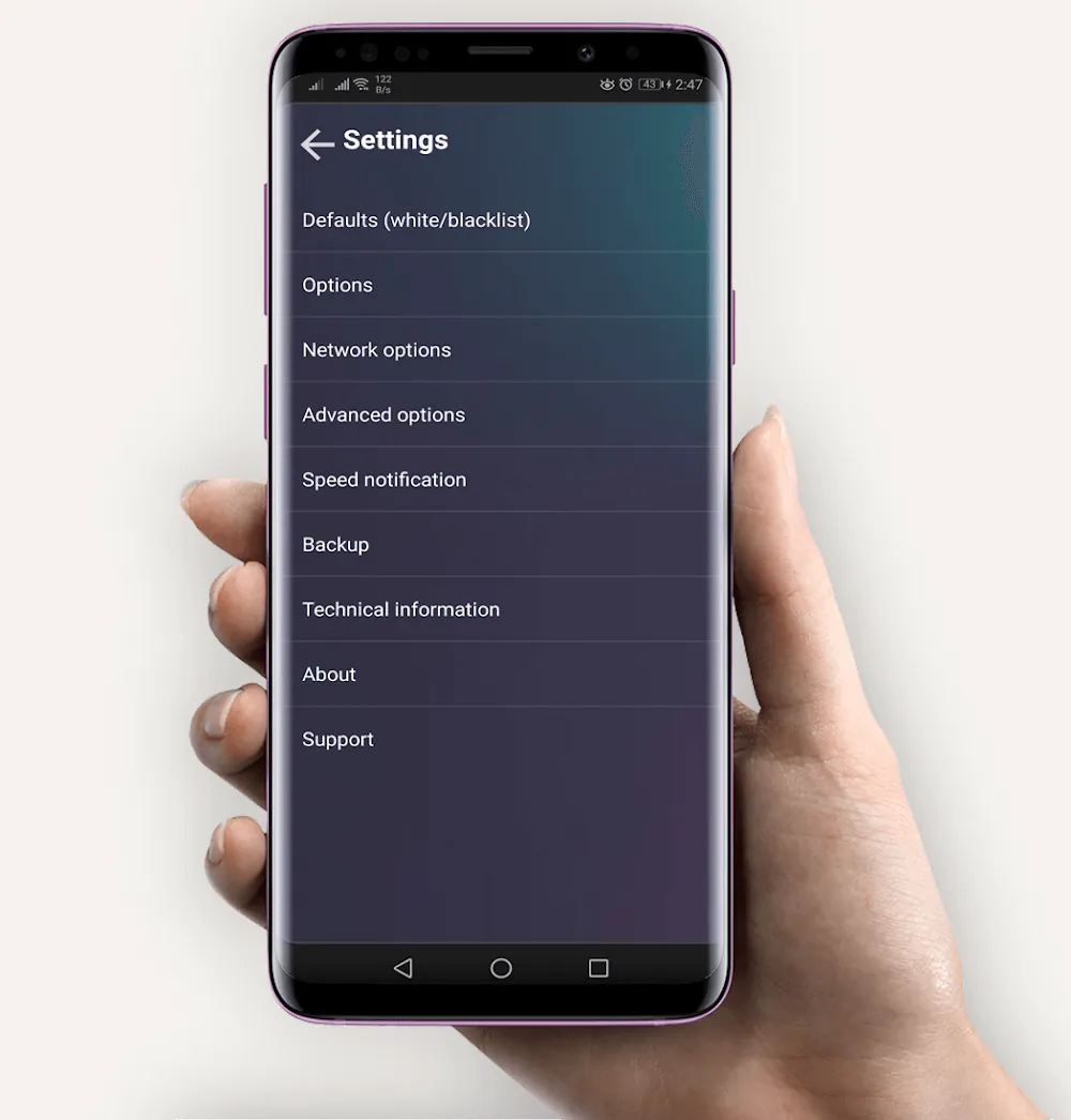 Capture d'écran de l'application InternetGuard 7