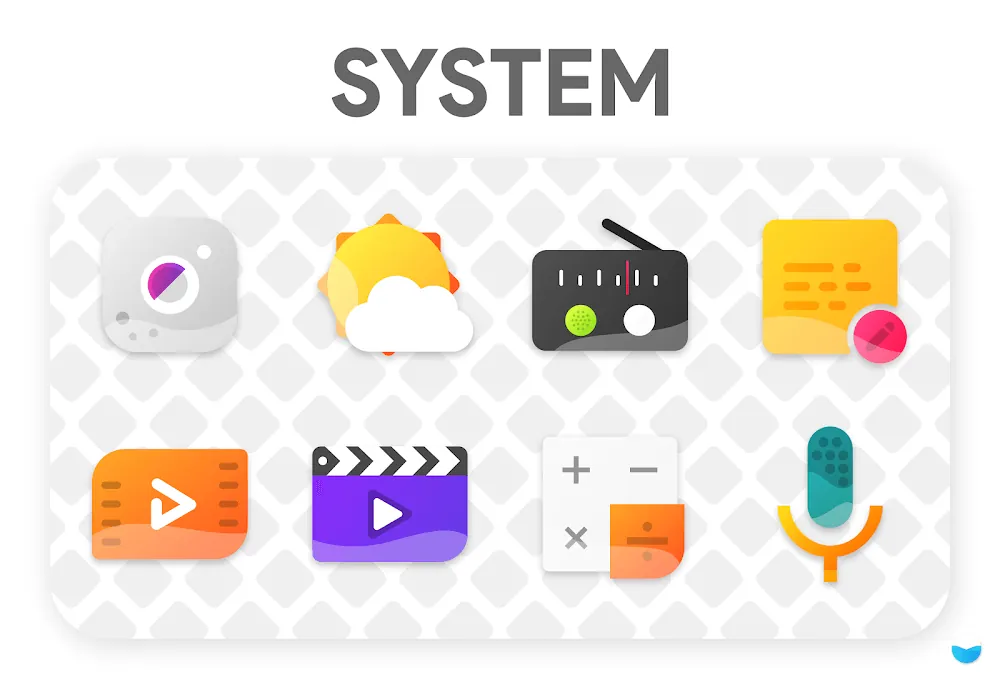 Aperçu de l'application Glaze Icon Pack 5