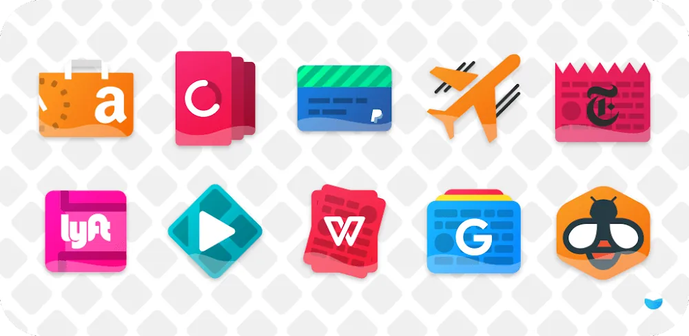Aperçu de l'application Glaze Icon Pack 1