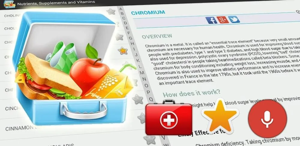 Capture d'écran 1 de Vitamins, Minerals, Nutrients