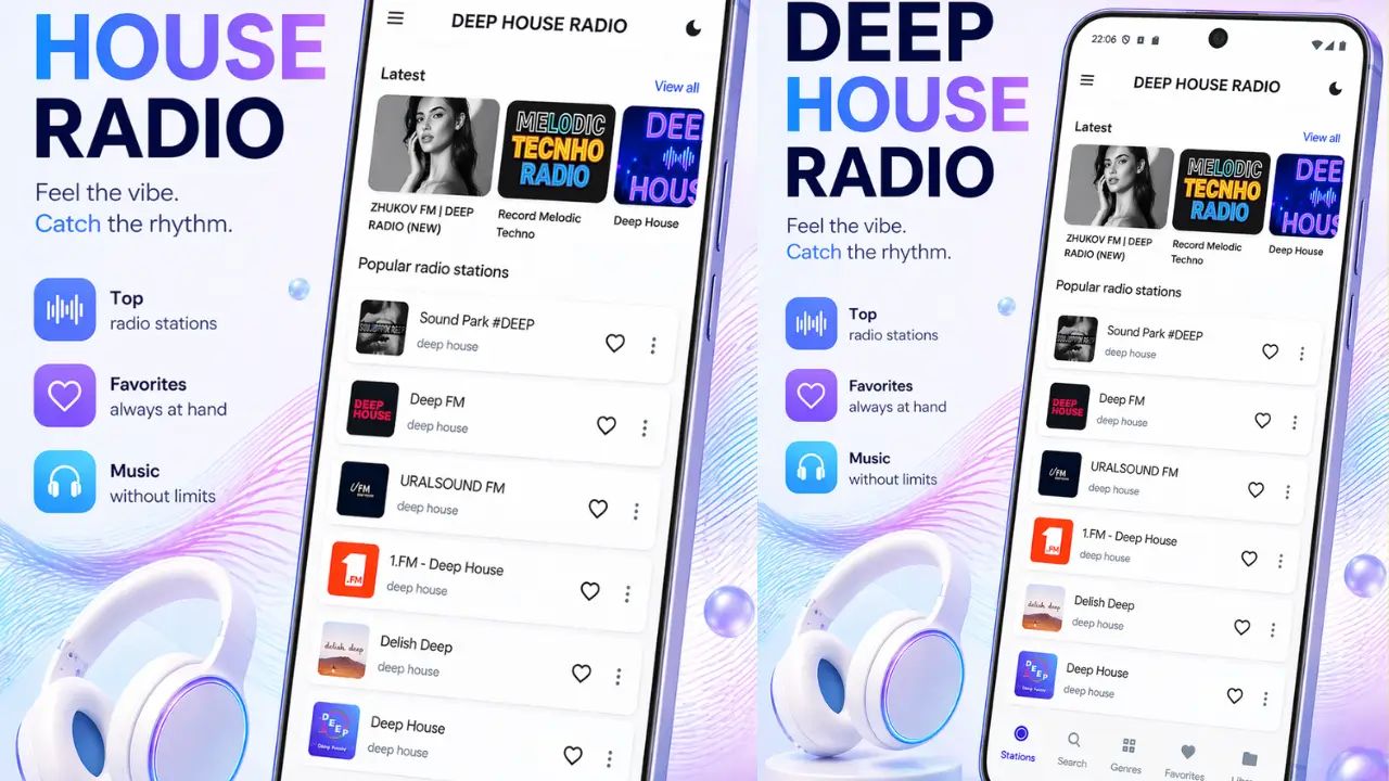 Capture d'écran de l'application Deep House Radio - EDM Music 1