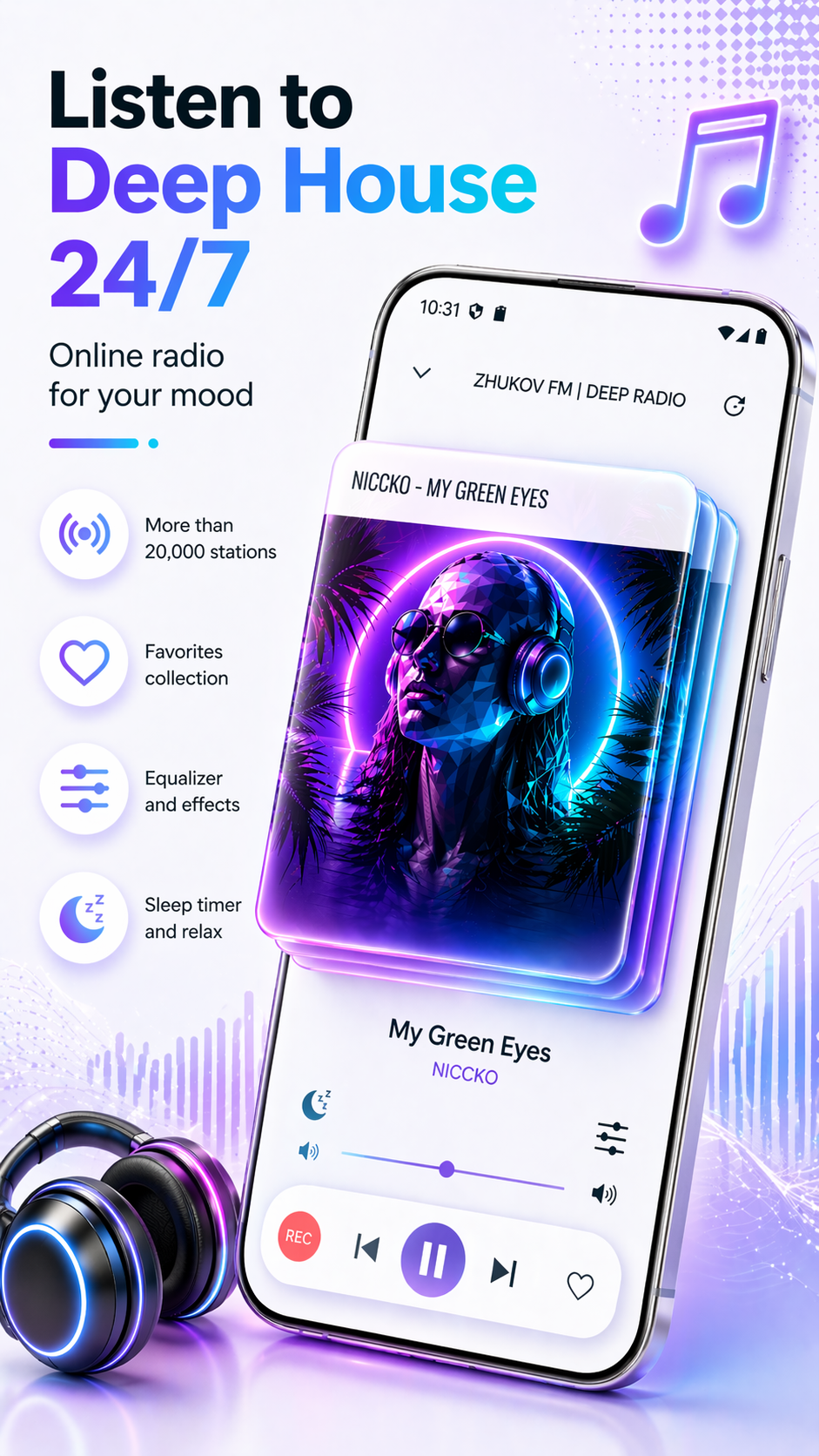 Capture d'écran de l'application Deep House Radio - EDM Music 5