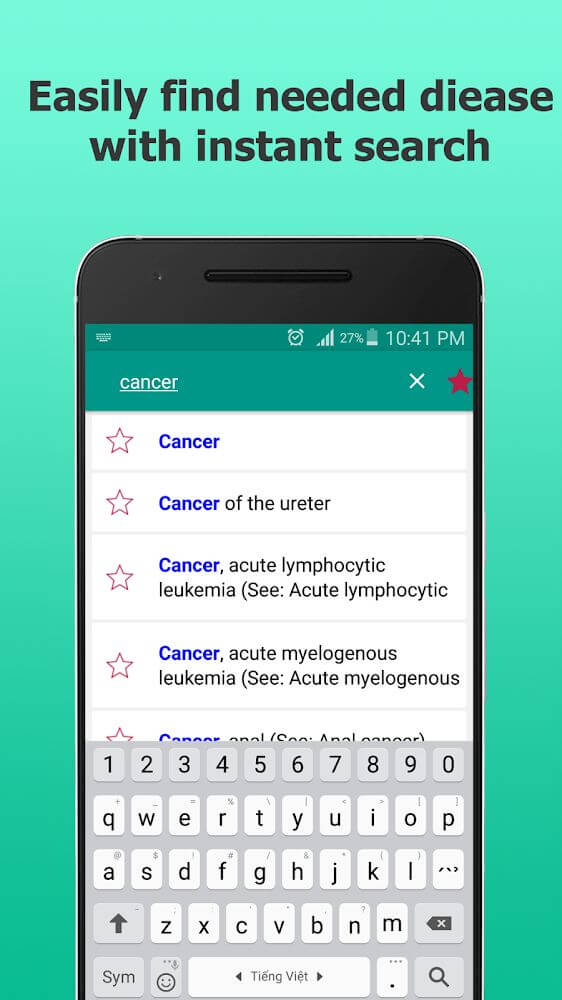Capture d'écran 3 de l'application Diseases Dictionary