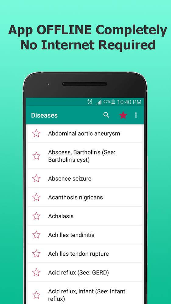 Capture d'écran 6 de l'application Diseases Dictionary