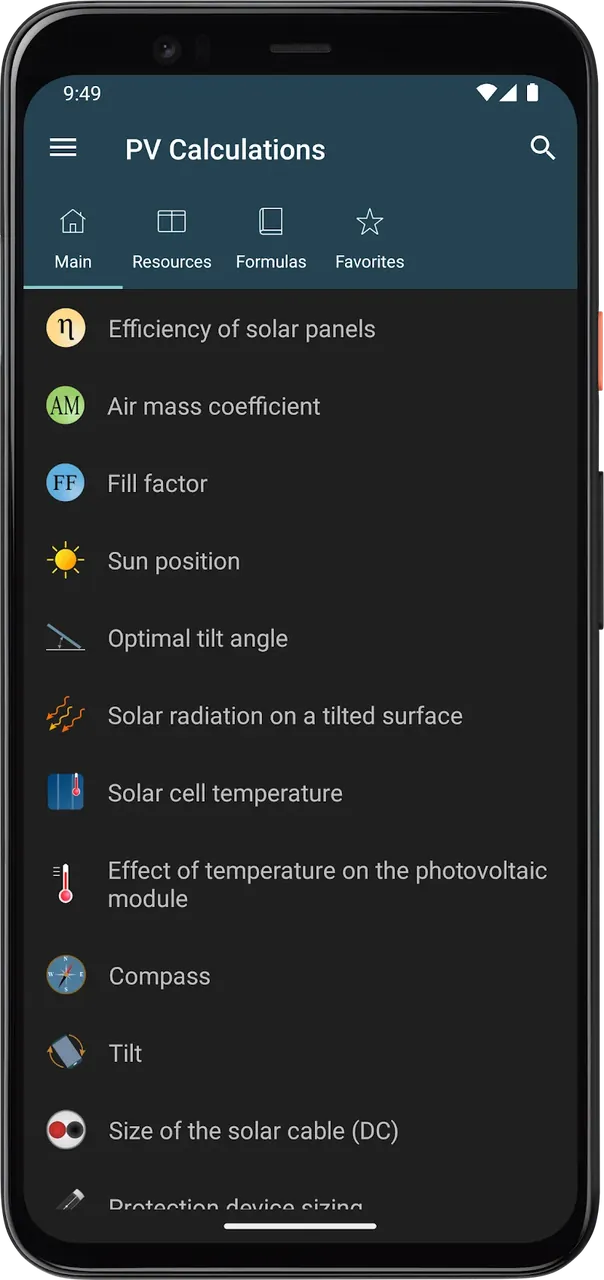Photovoltaic Calculations screenshot 2
