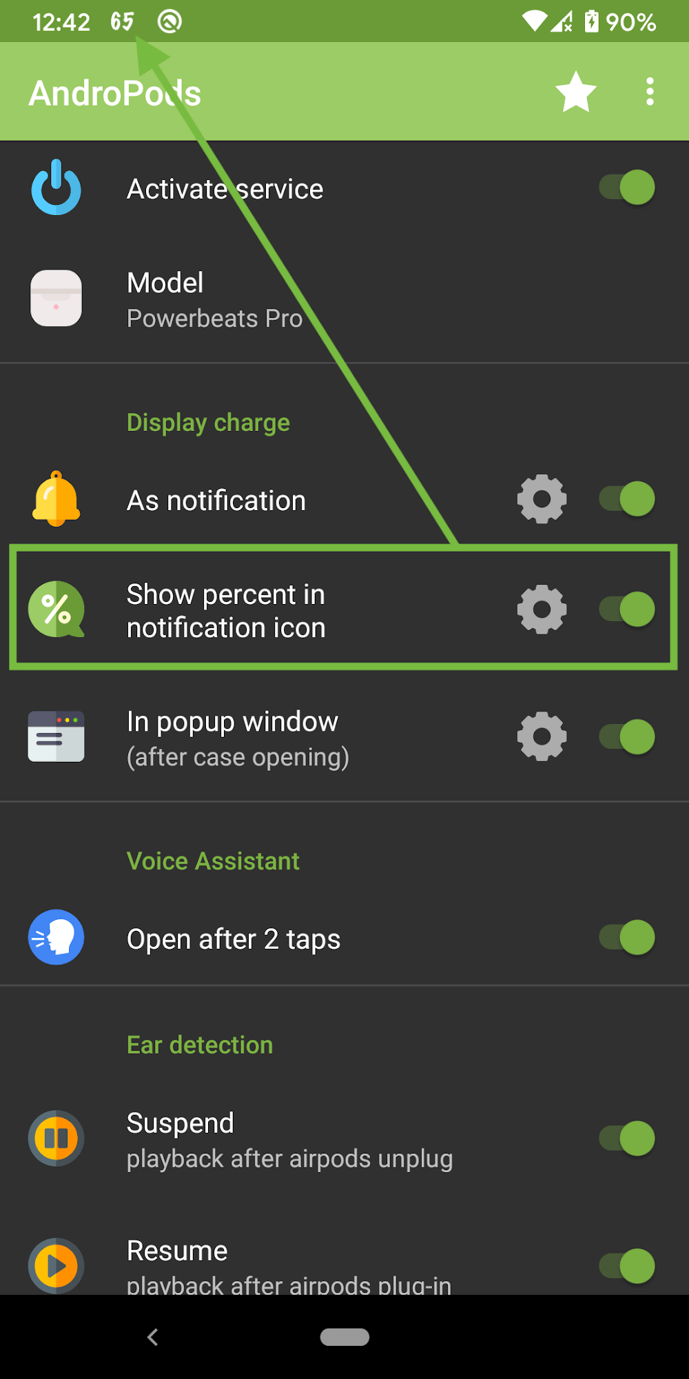 Capture d'écran AndroPods 5