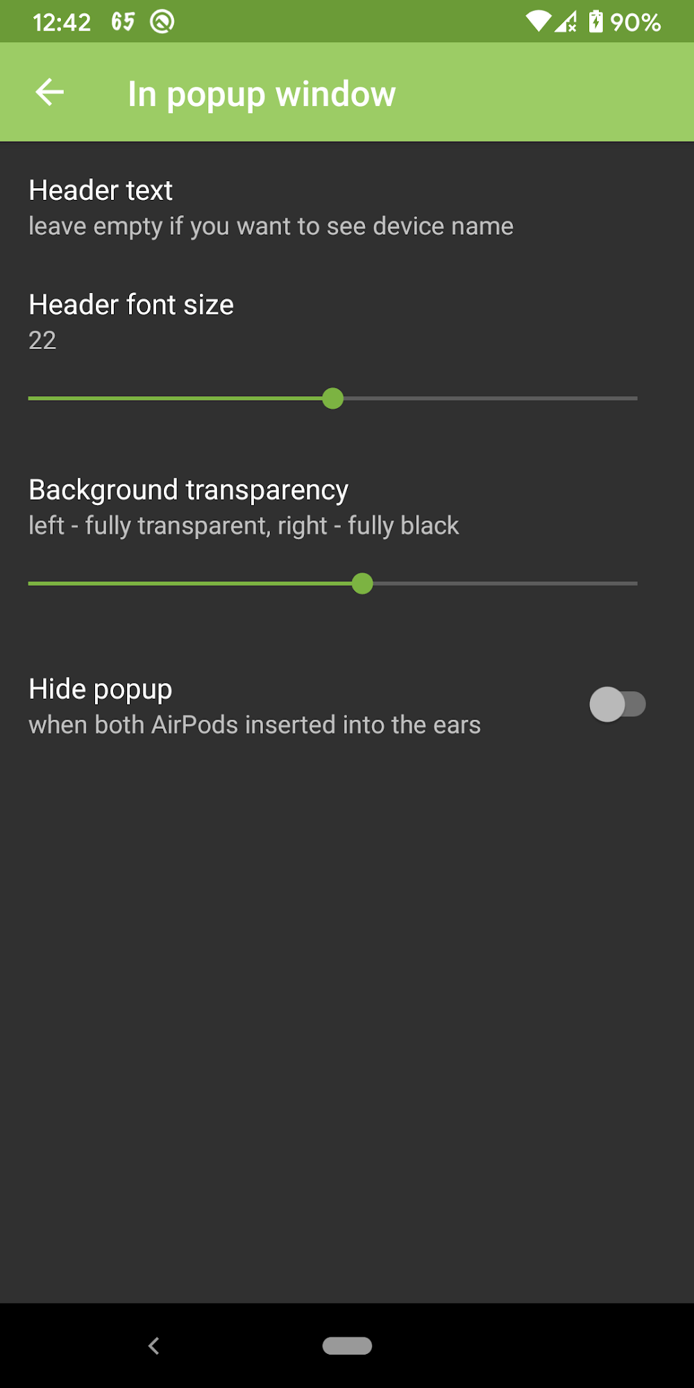 Capture d'écran AndroPods 7