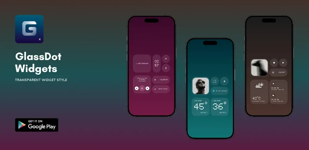 Capture d'écran 1 de GlassDot Widgets for KWGT