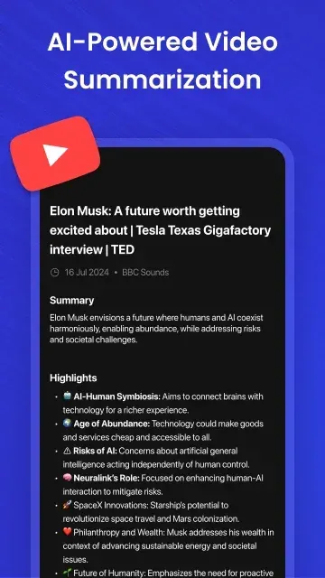 Aperçu Summarify: AI Video Summarizer 2