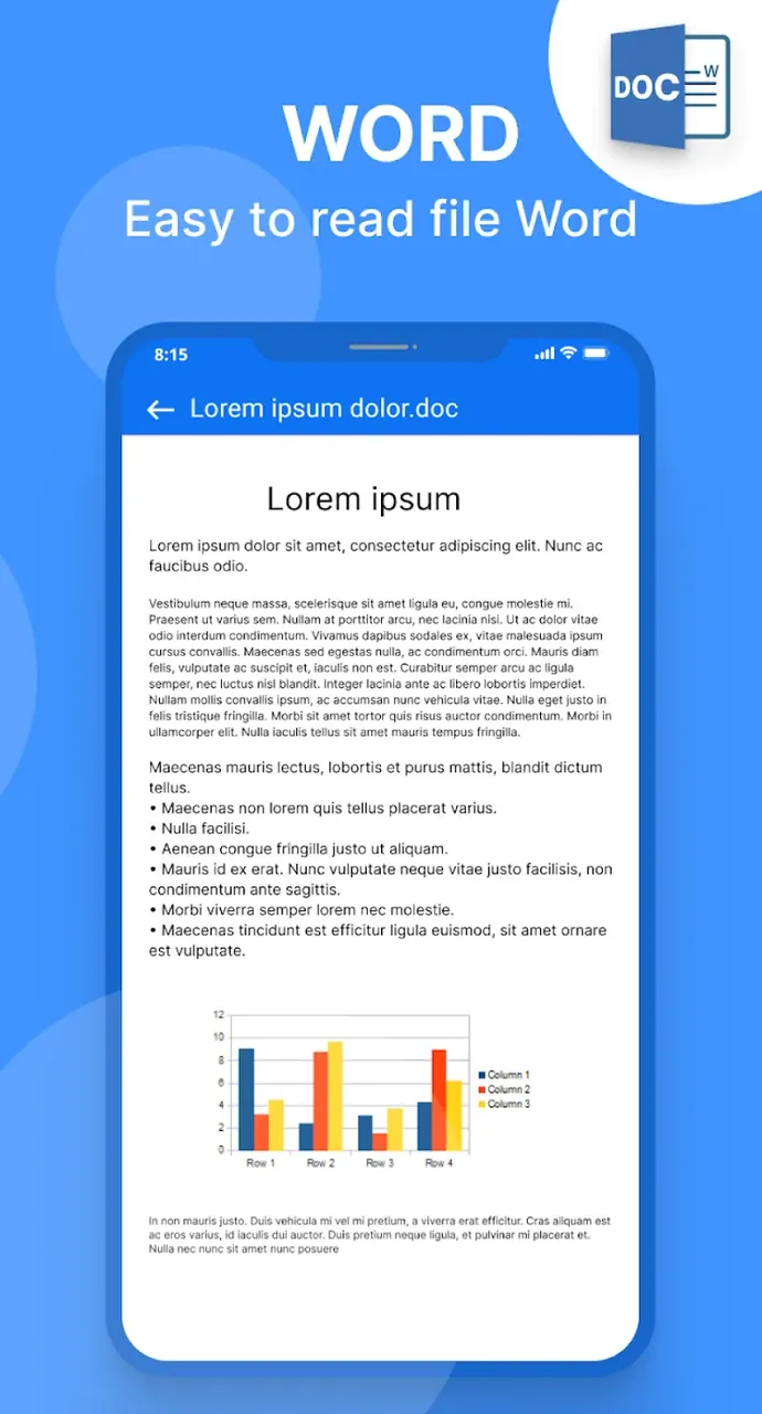 Capture d'écran de l'application Office Reader 4