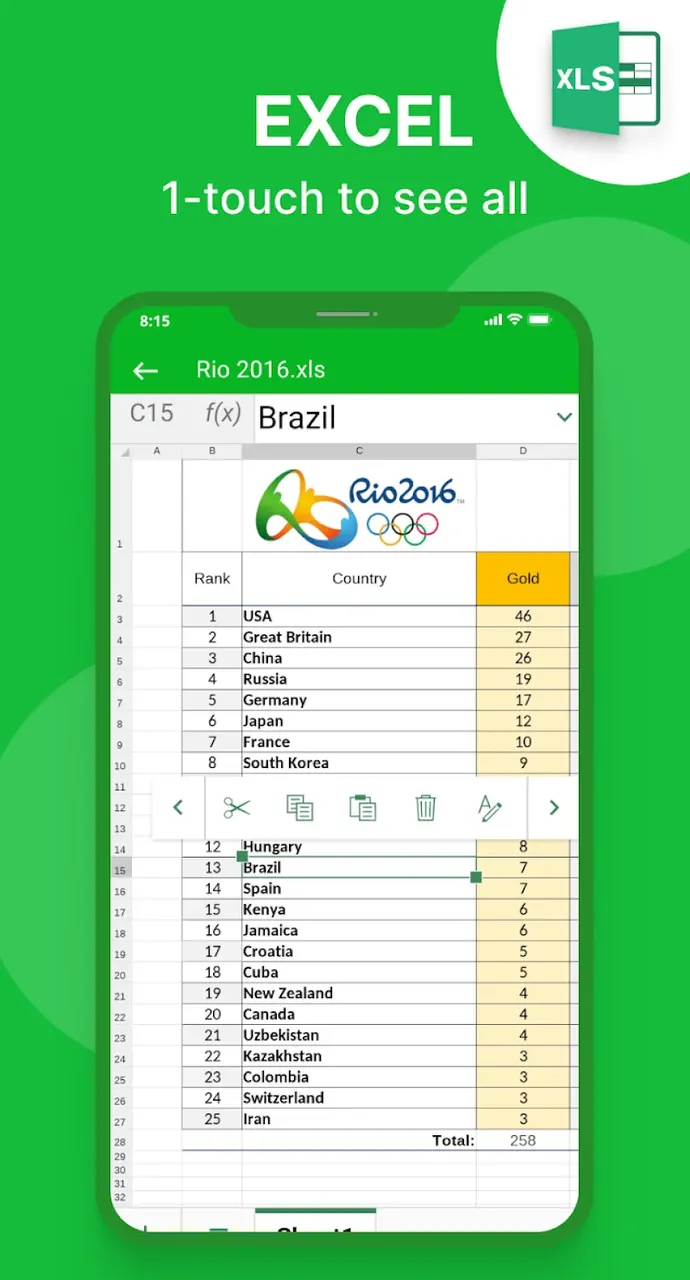 Capture d'écran de l'application Office Reader 5