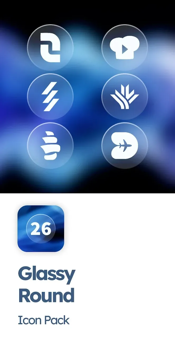 Aperçu 2 de Glassy Round OS Icon Pack
