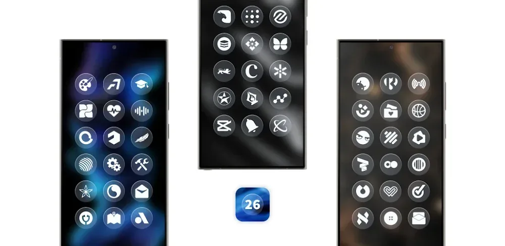 Aperçu 1 de Glassy Round OS Icon Pack