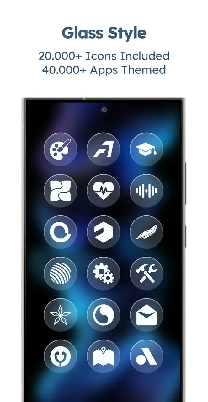 Aperçu 3 de Glassy Round OS Icon Pack