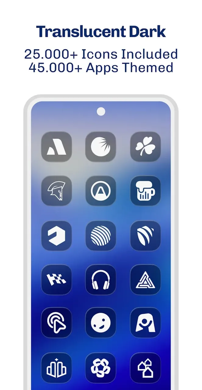 Aperçu d'image 3 de iGlass Dark OS 26 Icon Pack
