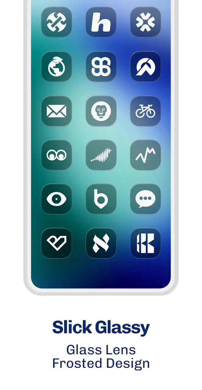 Aperçu d'image 4 de iGlass Dark OS 26 Icon Pack