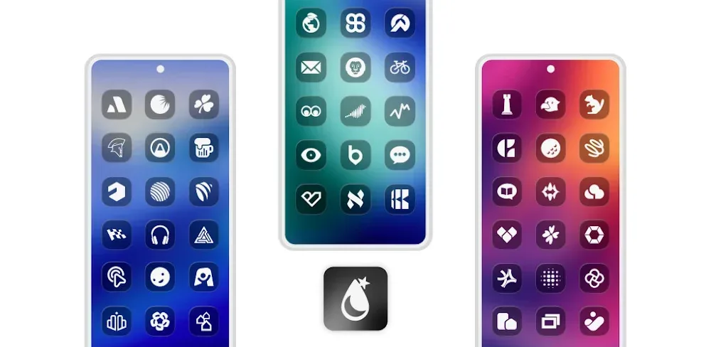 Aperçu d'image 1 de iGlass Dark OS 26 Icon Pack