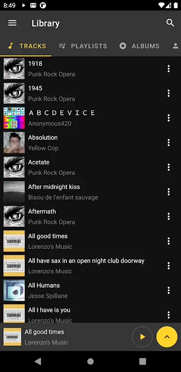 Aperçu 3 de l'application Reverse Music Player