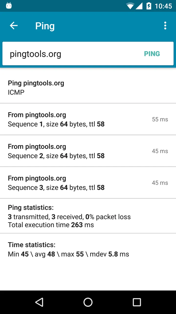 Aperçu d'écran PingTools Pro 7