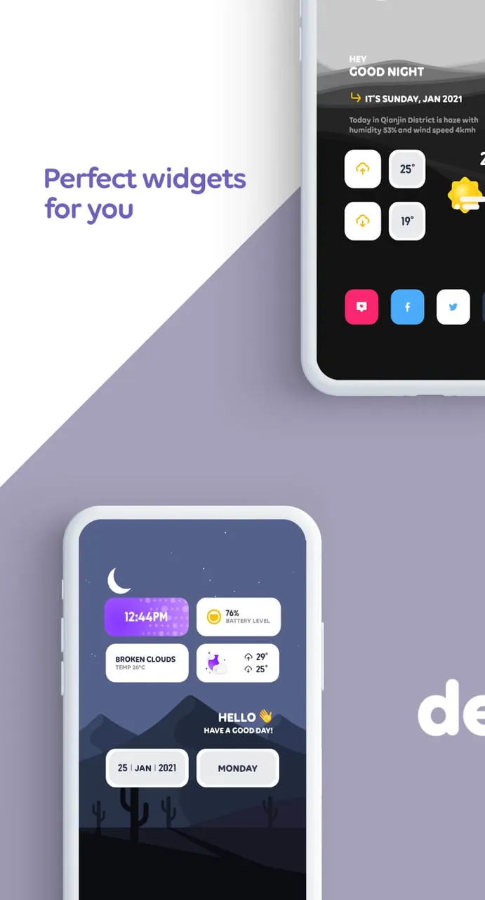 Aperçu widget Spring Kwgt 7