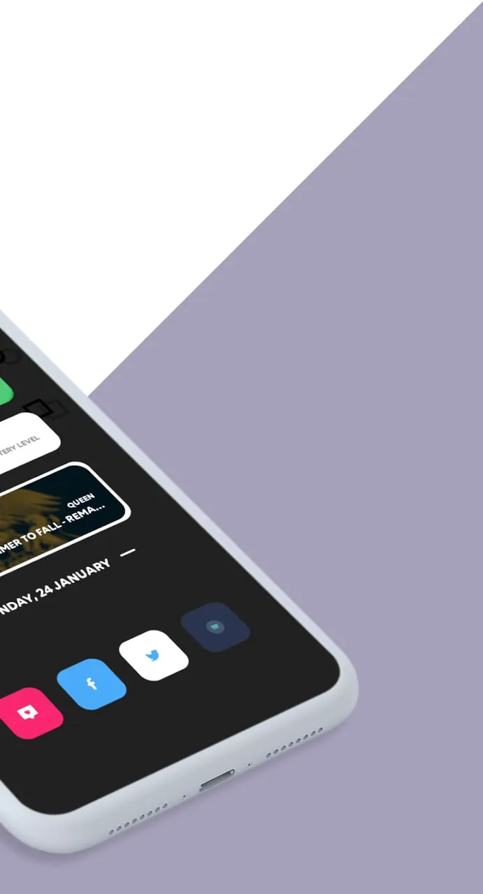 Aperçu widget Spring Kwgt 3