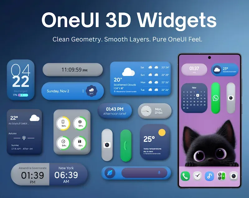 OneUI 3D Widgets capture d'écran 3