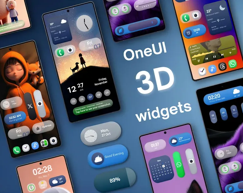 OneUI 3D Widgets capture d'écran 6