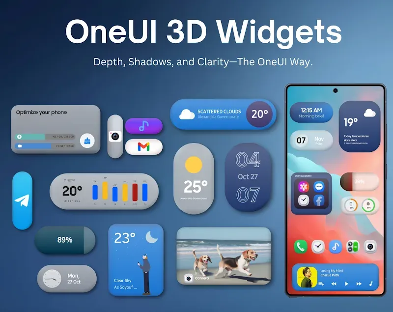 OneUI 3D Widgets capture d'écran 5