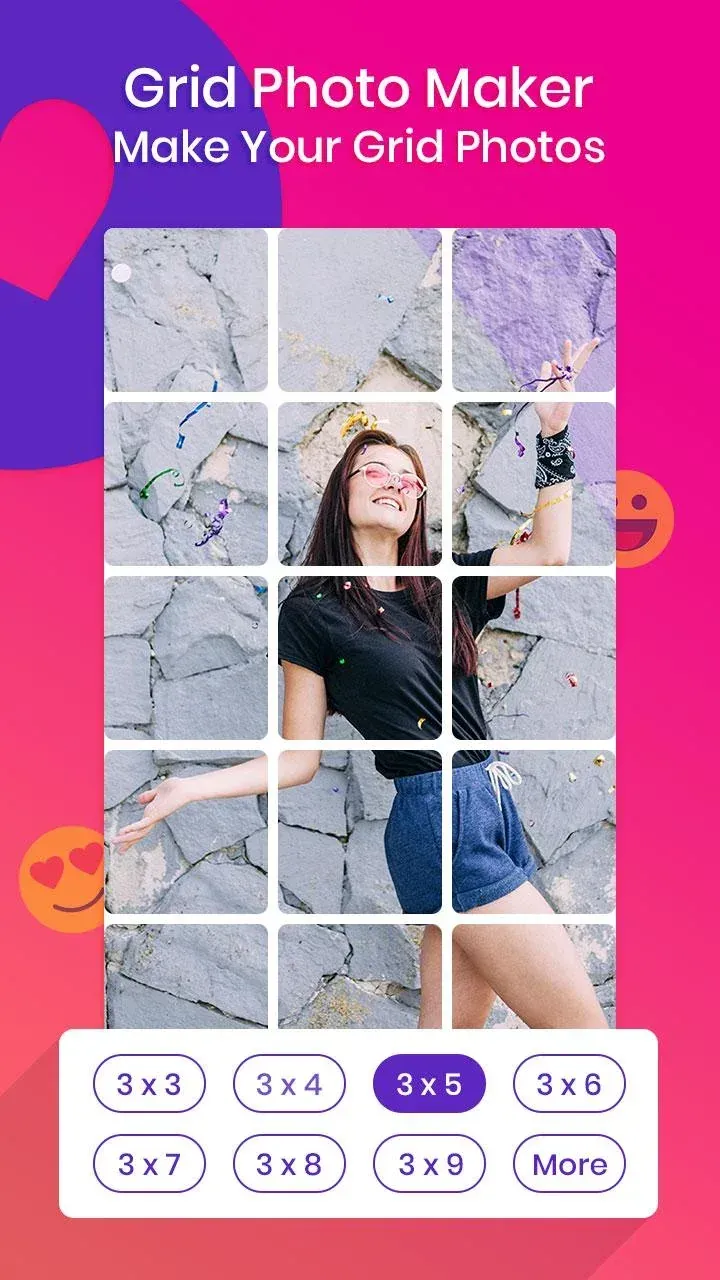 Aperçu de l'application Grid Maker 4