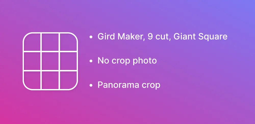 Aperçu de l'application Grid Maker 1