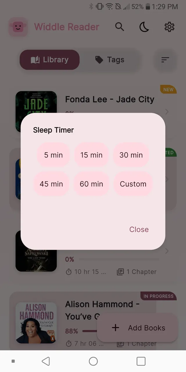 Capture d'écran 4 de l'application Widdle Reader