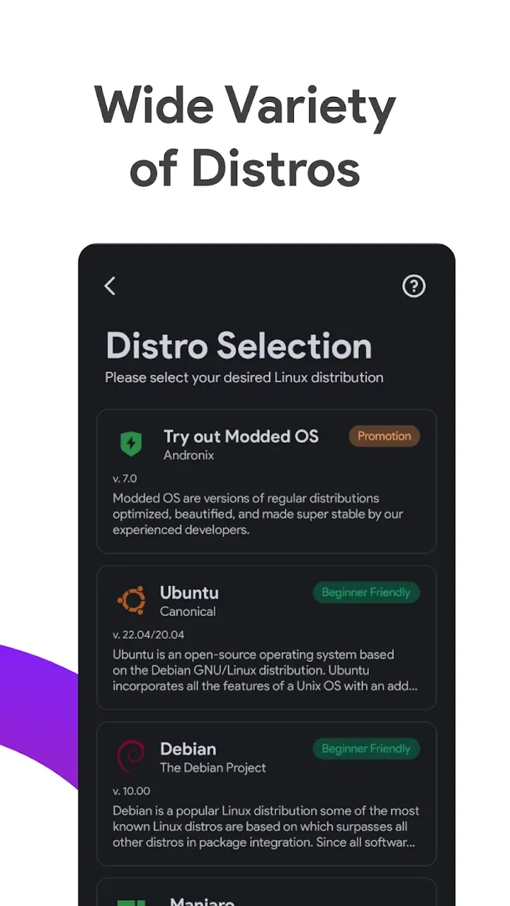 Aperçu 5 d'Andronix - Linux on Android