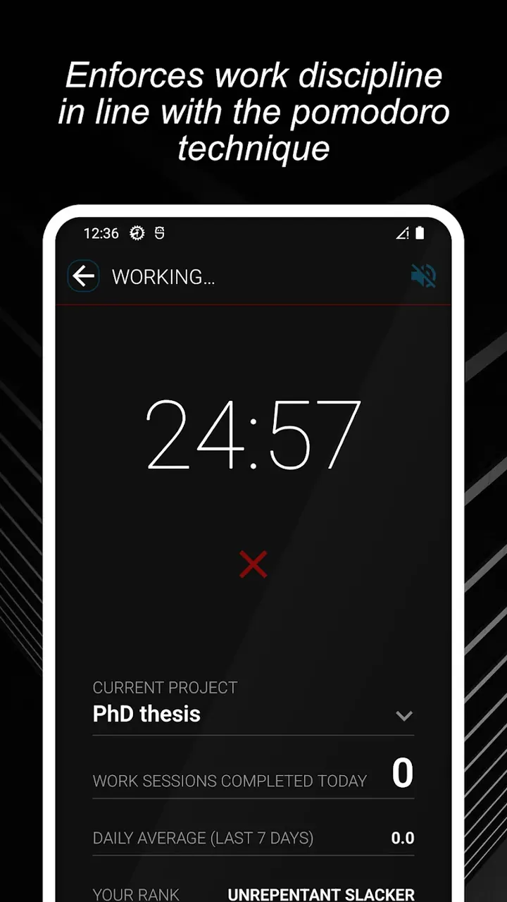 Capture d'écran de prévisualisation de Productivity Challenge Timer 2