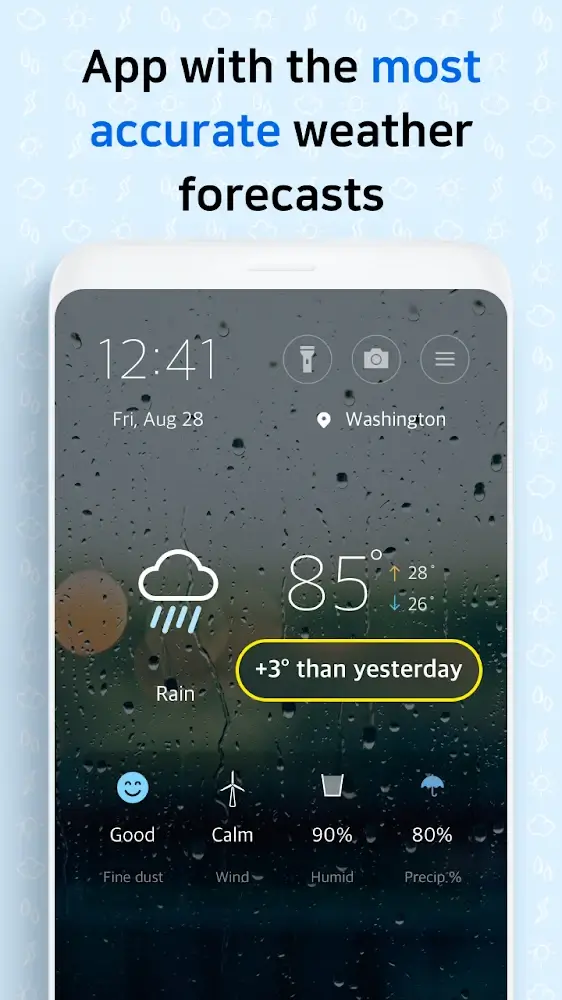 Aperçu de l'application Weather Screen 3