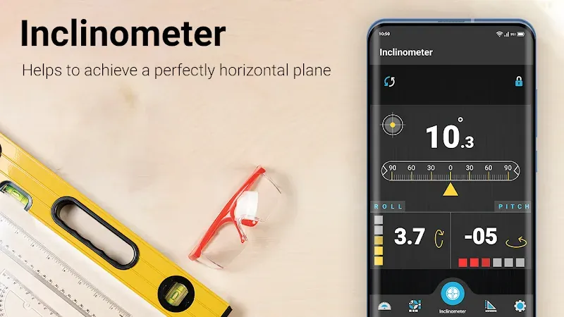 Aperçu 2 de l'application Inclinometer & Bubble Level