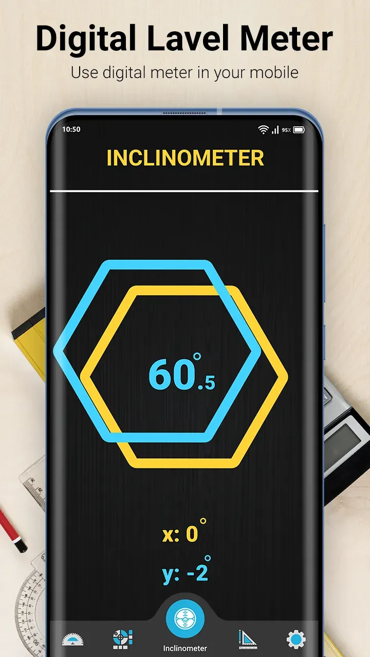 Aperçu 6 de l'application Inclinometer & Bubble Level