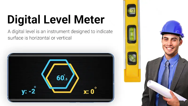 Aperçu 5 de l'application Inclinometer & Bubble Level