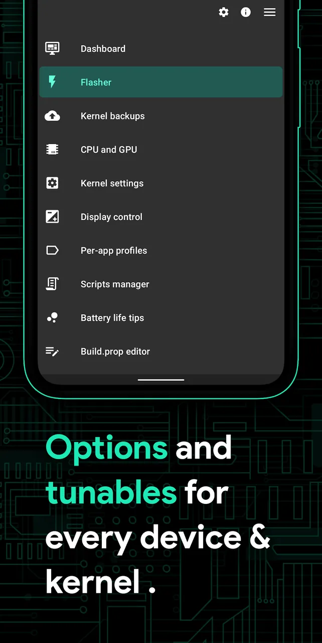 Capture d'écran Franco Kernel Manager 4