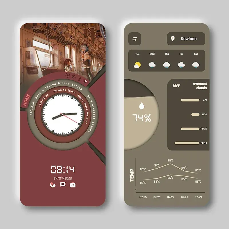 Time UI for KLWP image d'aperçu 3