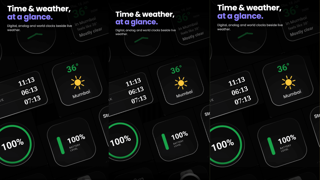 Capture d'écran Glass Widgets: Clock, Weather 1