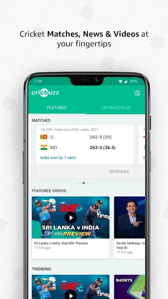 Tangkapan layar Cricbuzz 2
