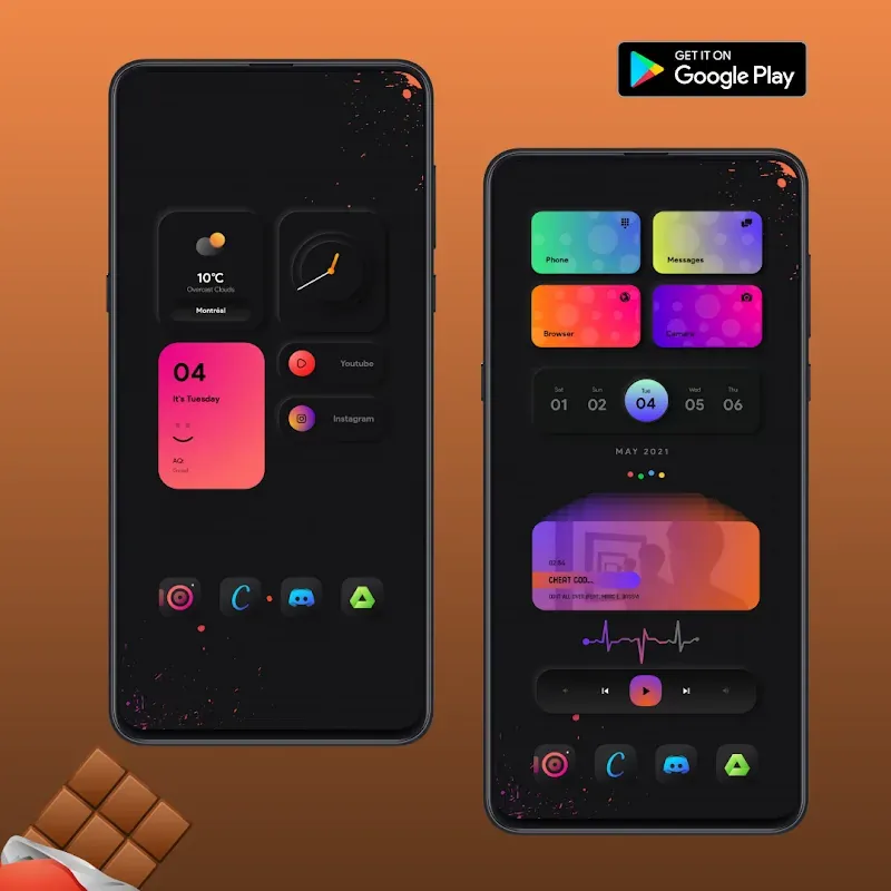 Capture d'écran 4 de Chocolate KWGT