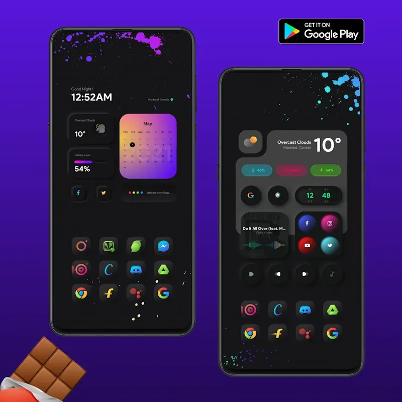 Capture d'écran 6 de Chocolate KWGT