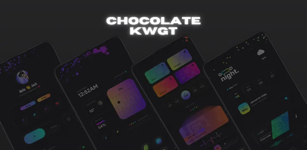 Capture d'écran 1 de Chocolate KWGT