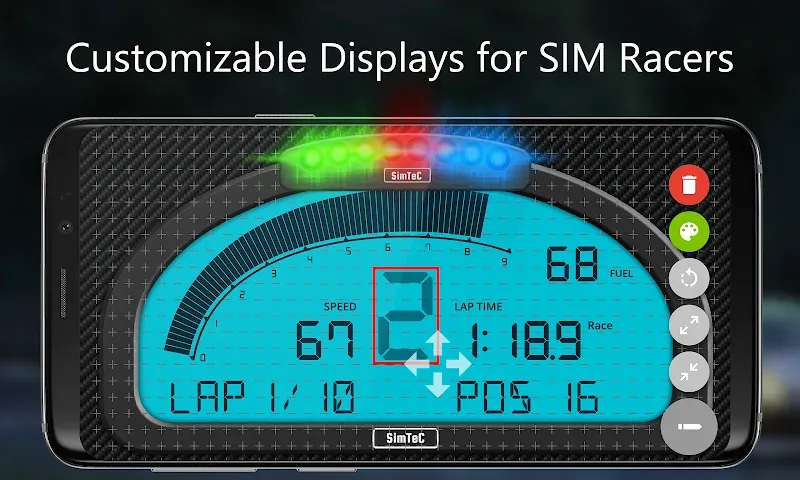 Capture d'écran de la télémétrie de SIM Dashboard 2