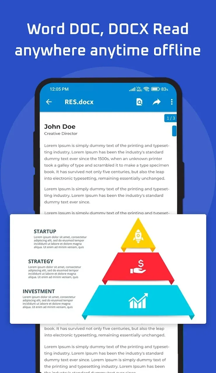 Capture d'écran de l'application Document Reader 4